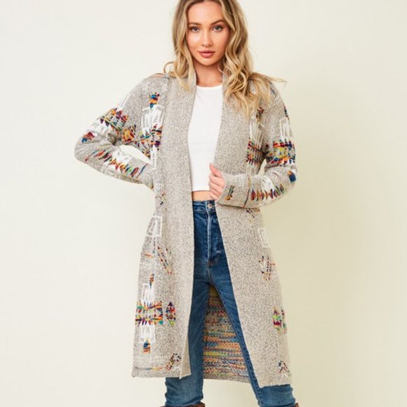New On Blue Tribal Aztec Boho Western 